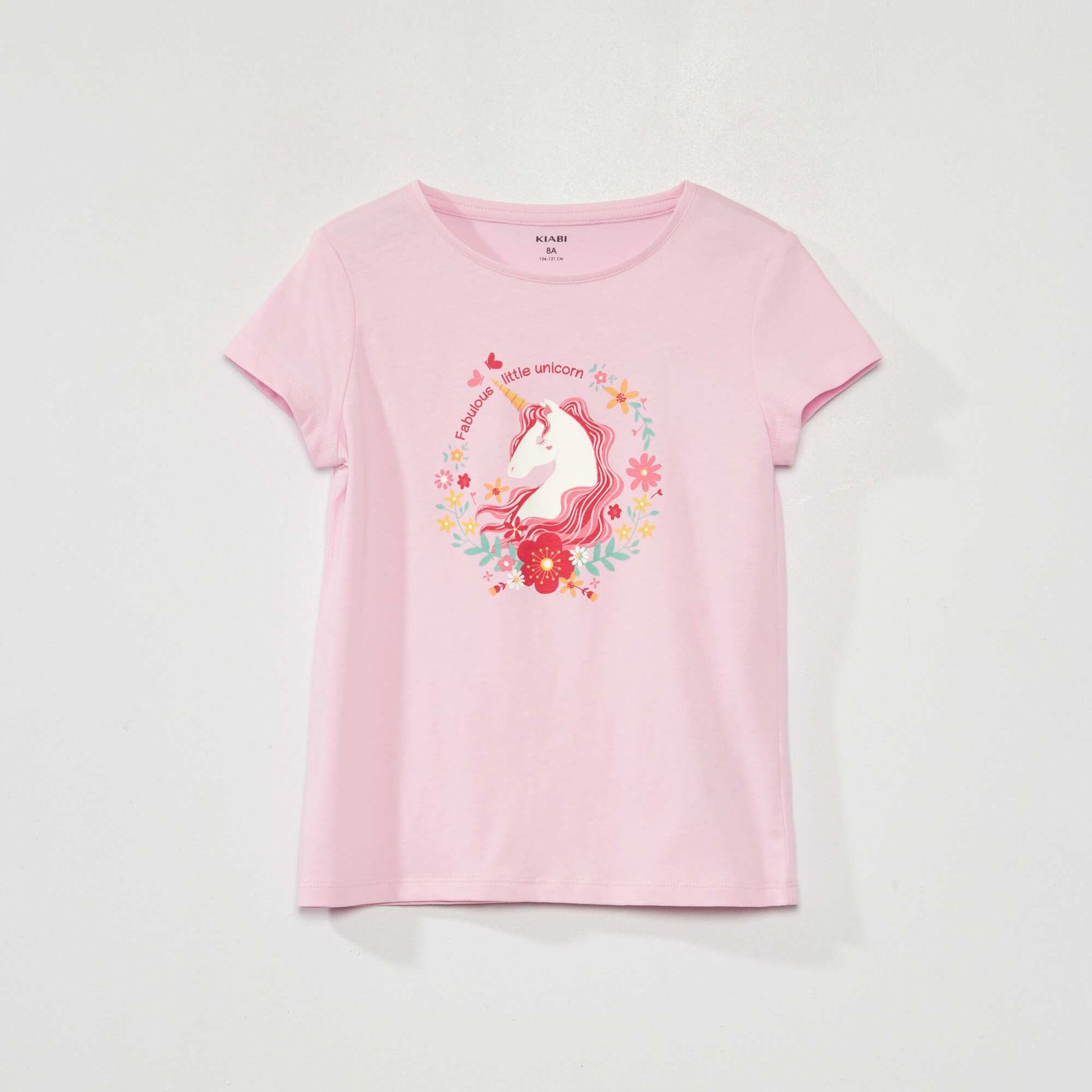Tee-shirt imprim 'licorne' Rose