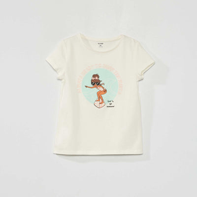 Tee-shirt imprim fantaisie Blanc