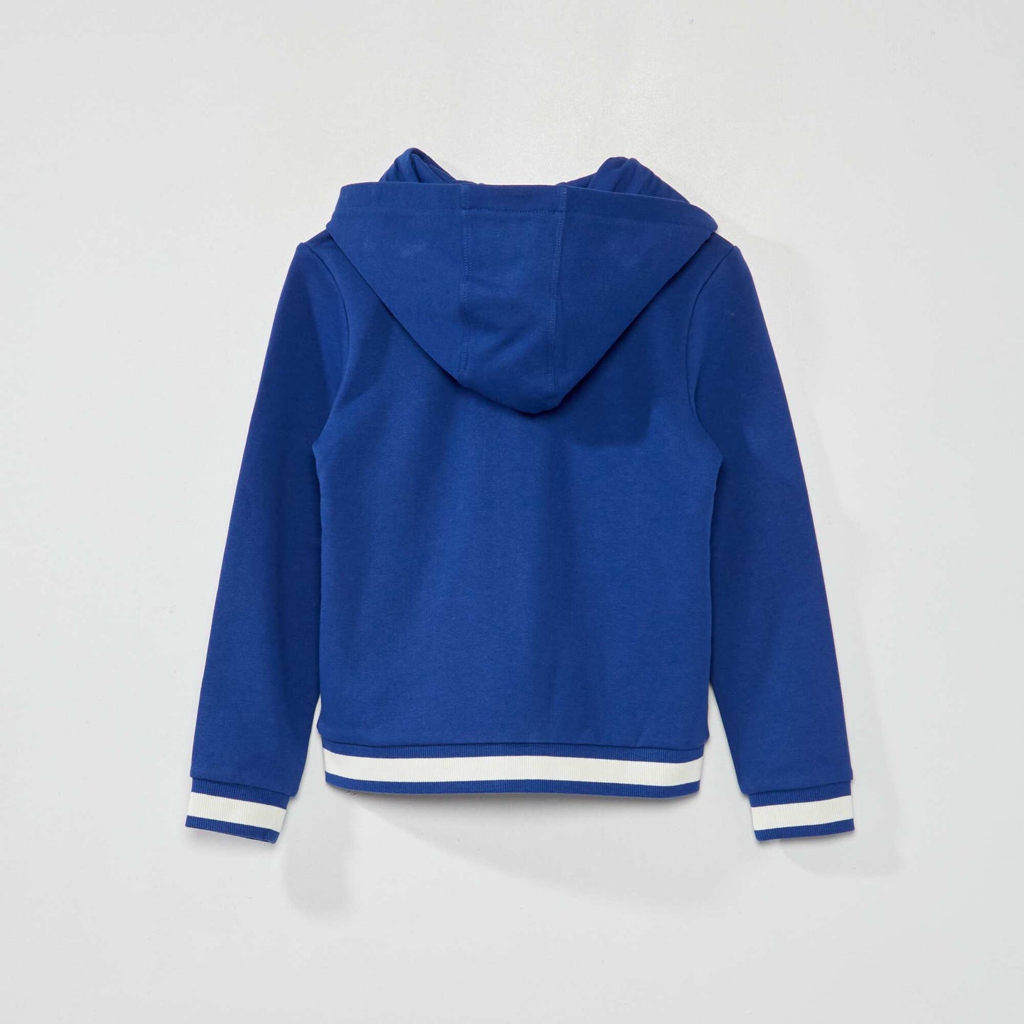 Sweat capuche zipp Bleu