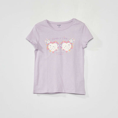 T-shirt en jersey avec motifs fantaisie Violet