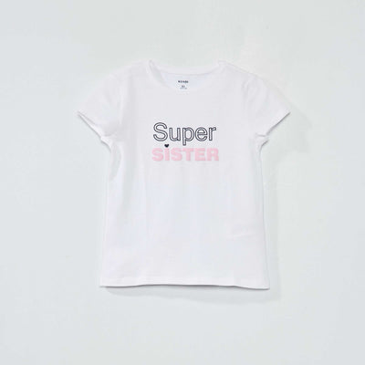 T-shirt en jersey avec motifs fantaisie Blanc 'c ur'