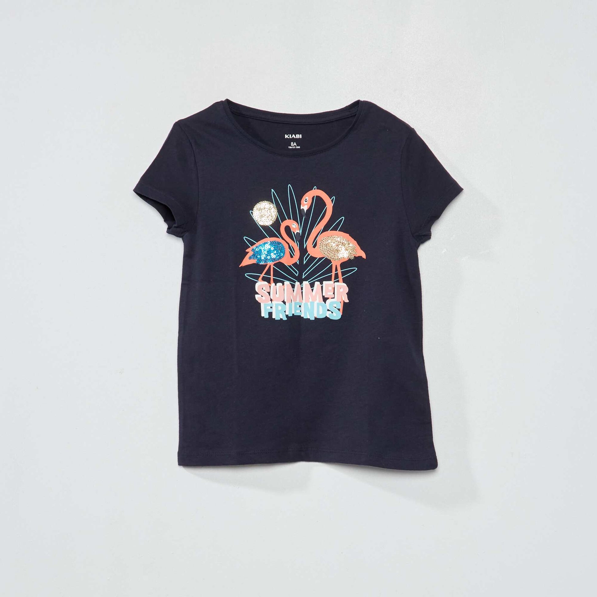 T-shirt en jersey avec motifs fantaisie Bleu marine