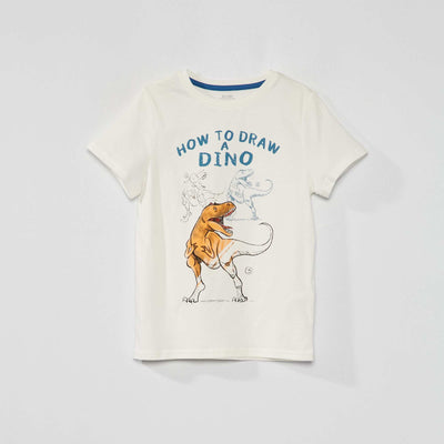 T-shirt imprim Blanc