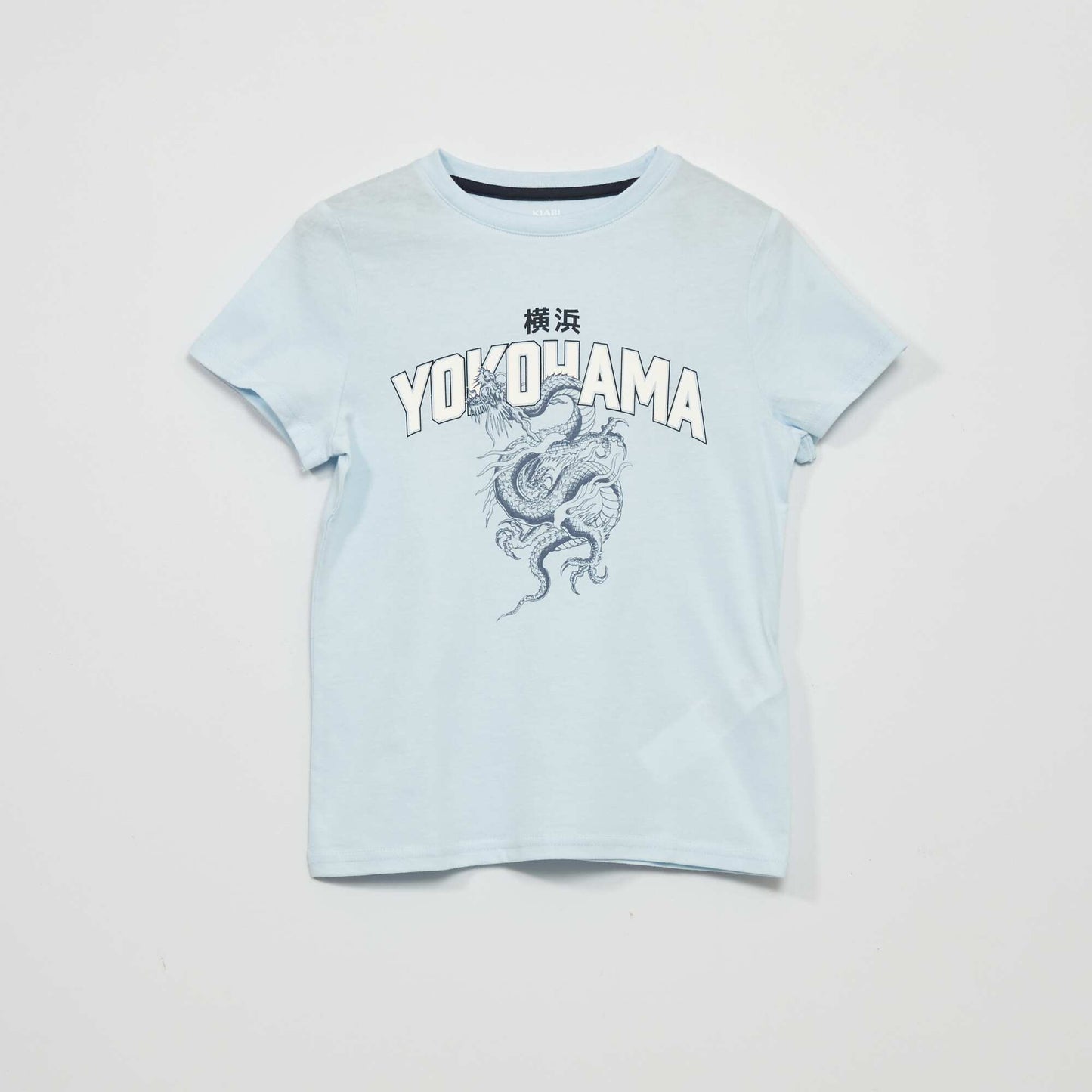 T-shirt en jersey manches courtes BLEU