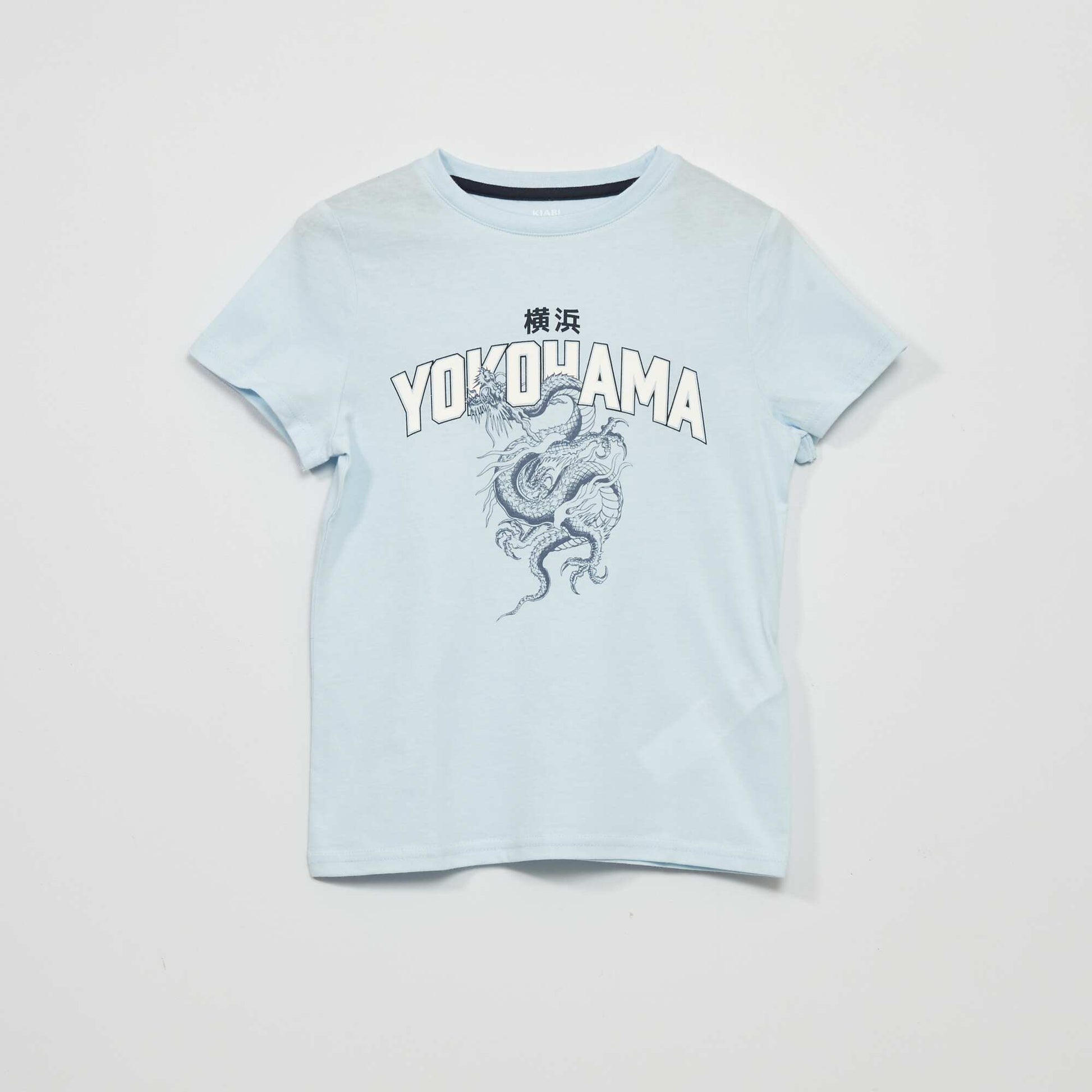 T-shirt en jersey manches courtes BLEU