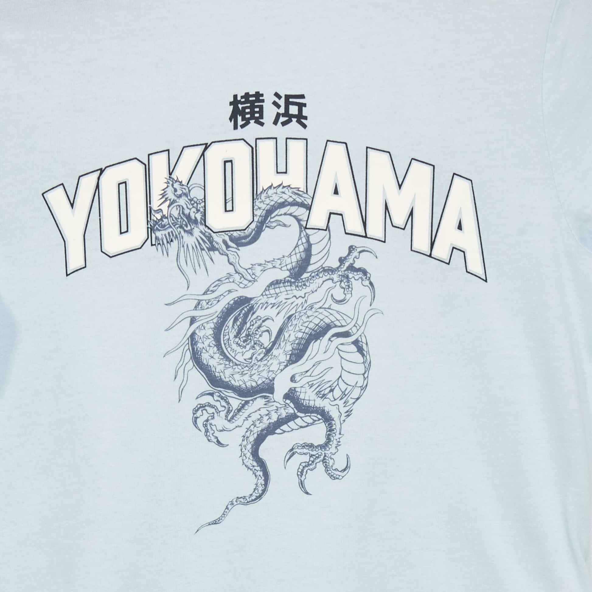 T-shirt en jersey manches courtes BLEU