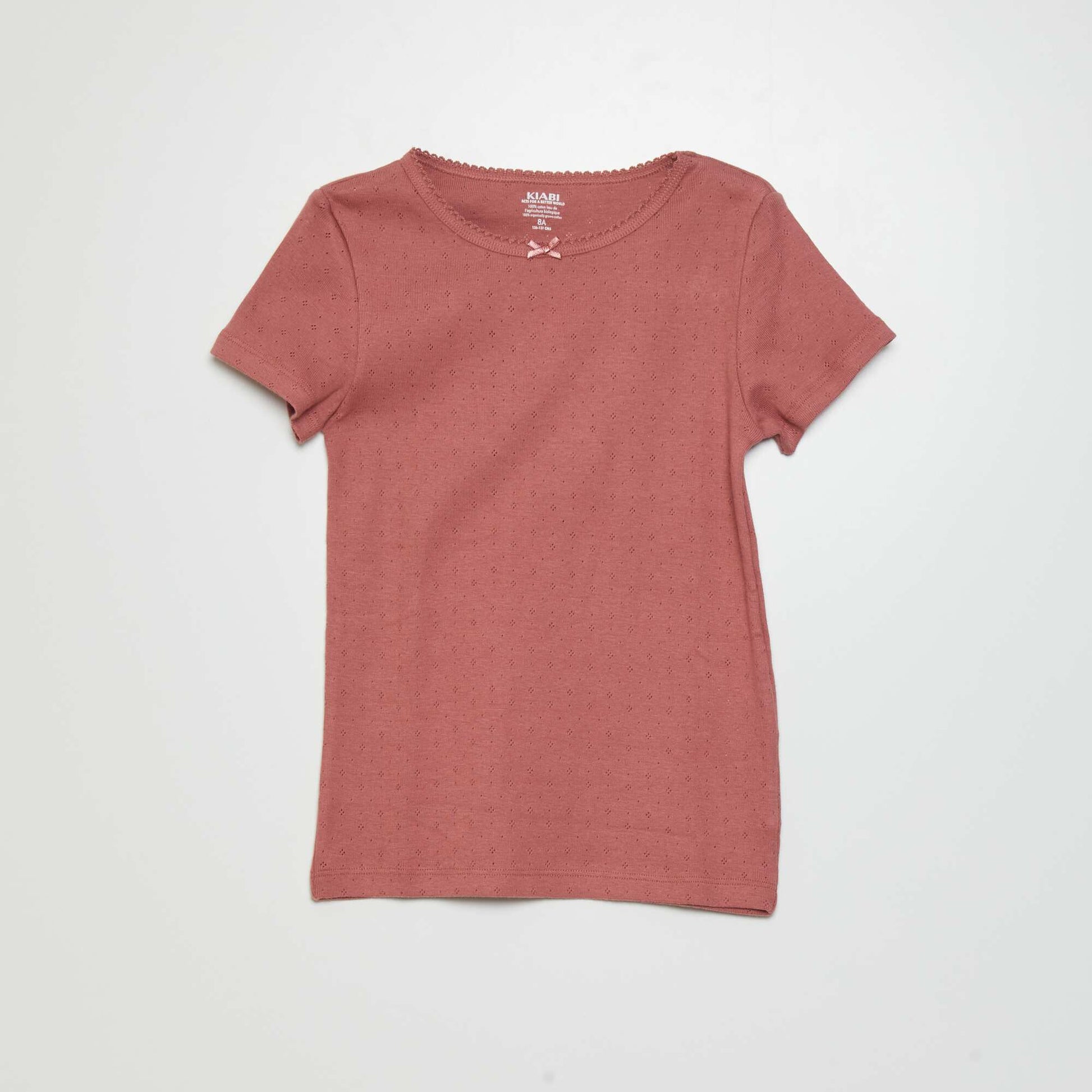 Lot de 3 t-shirts en maille pointelle Rose