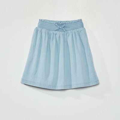 Jupe fluide et l g re taille lastiqu e Bleu