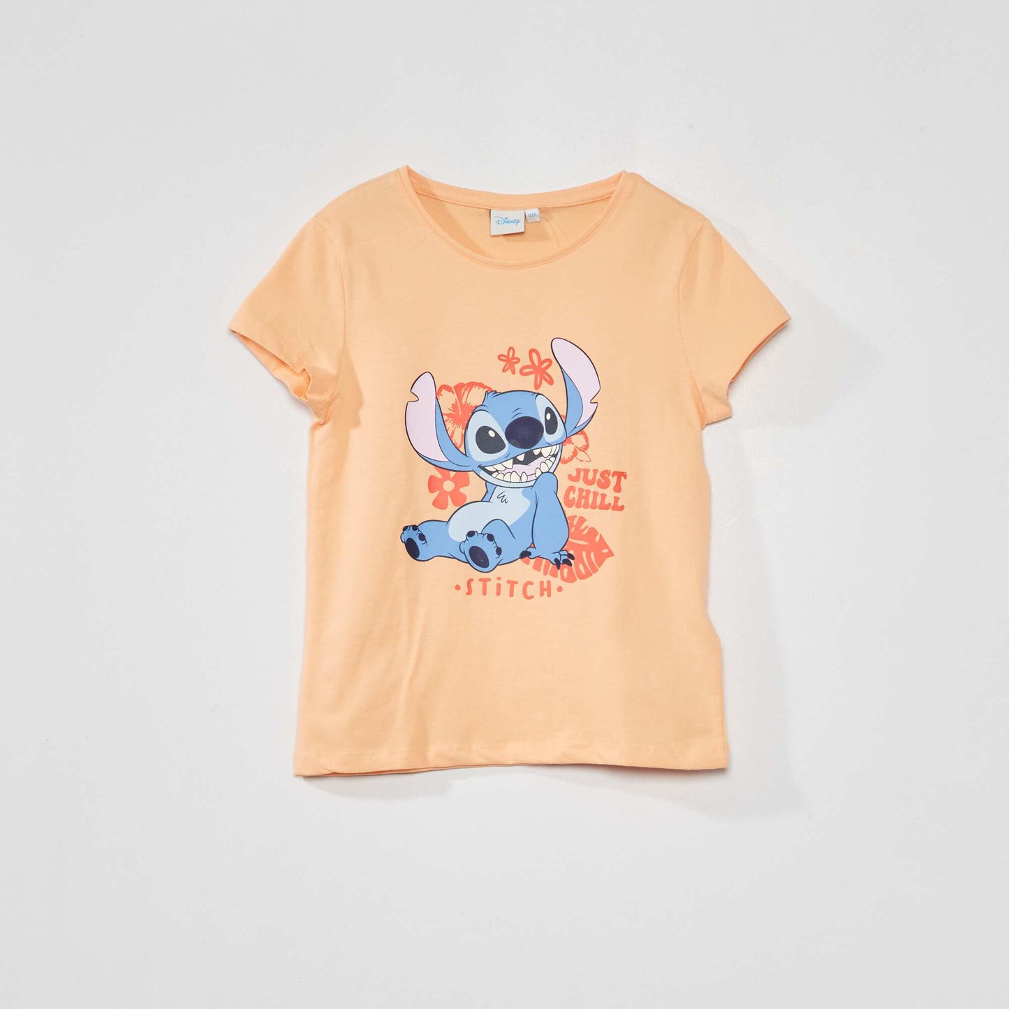 T-shirt manches courtes 'Stitch' Orange