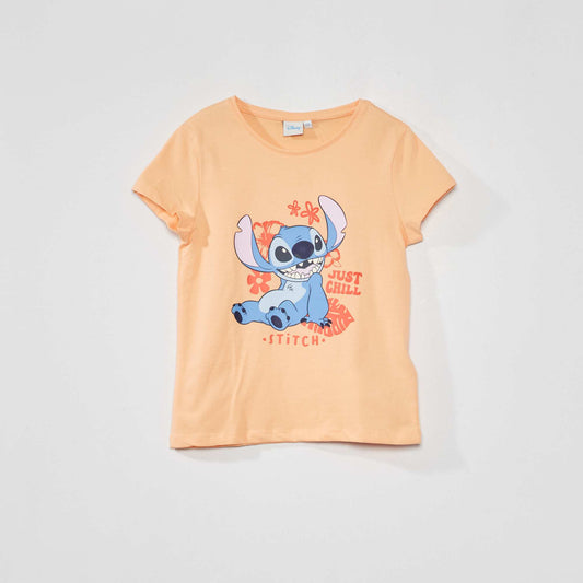 T-shirt manches courtes 'Stitch' Orange