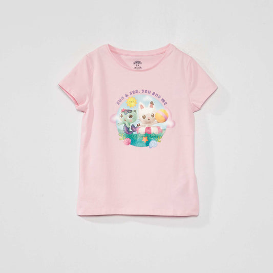 T-shirt manches courtes 'Gabby's dollhouse' Rose