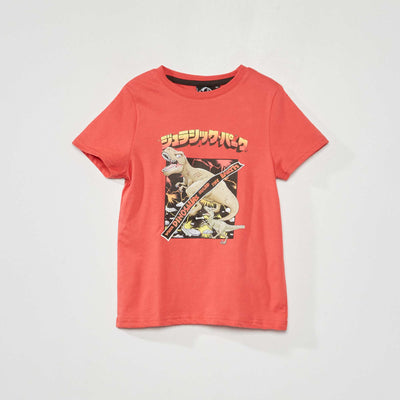 Tee-shirt imprim 'Jurassic Park' Rouge