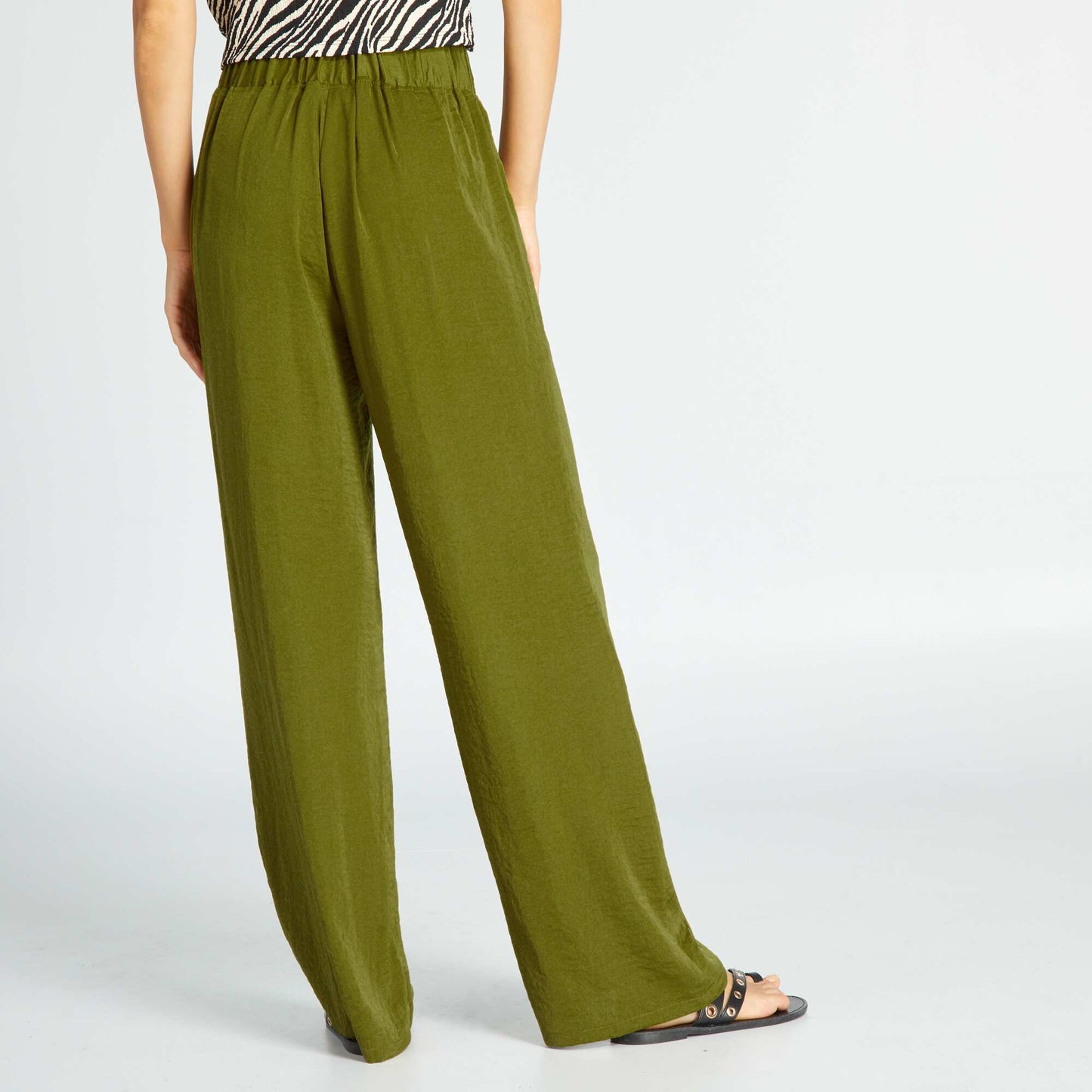 Pantalon satin Vert