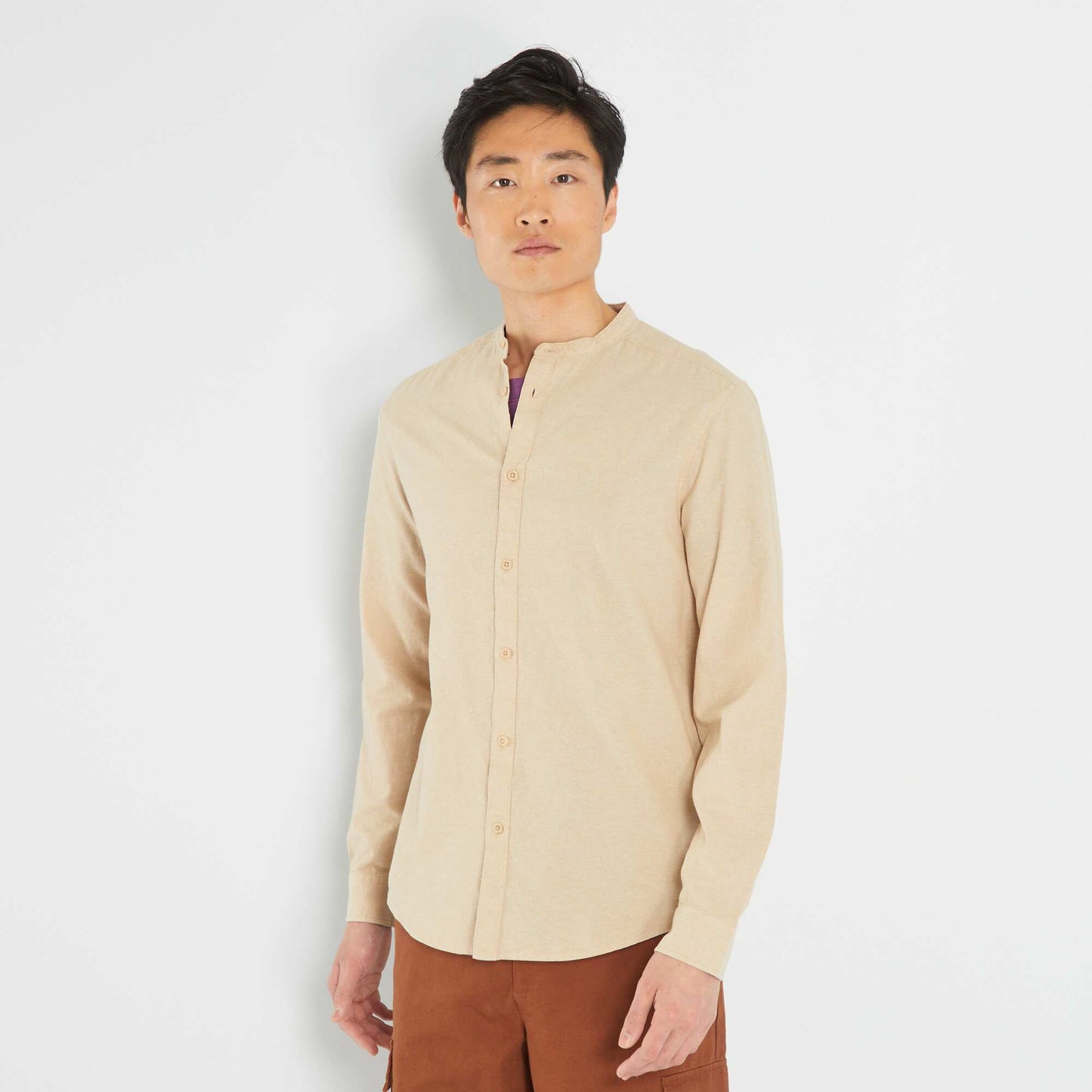 Chemise l g re unie Beige