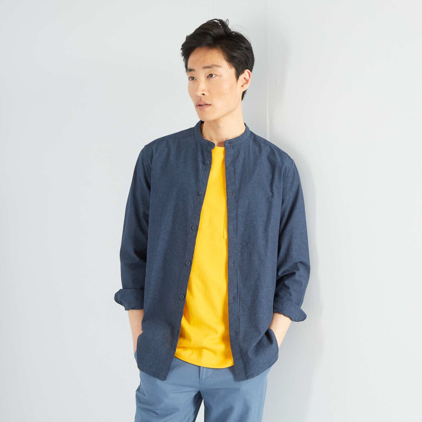 Chemise l g re unie Bleu