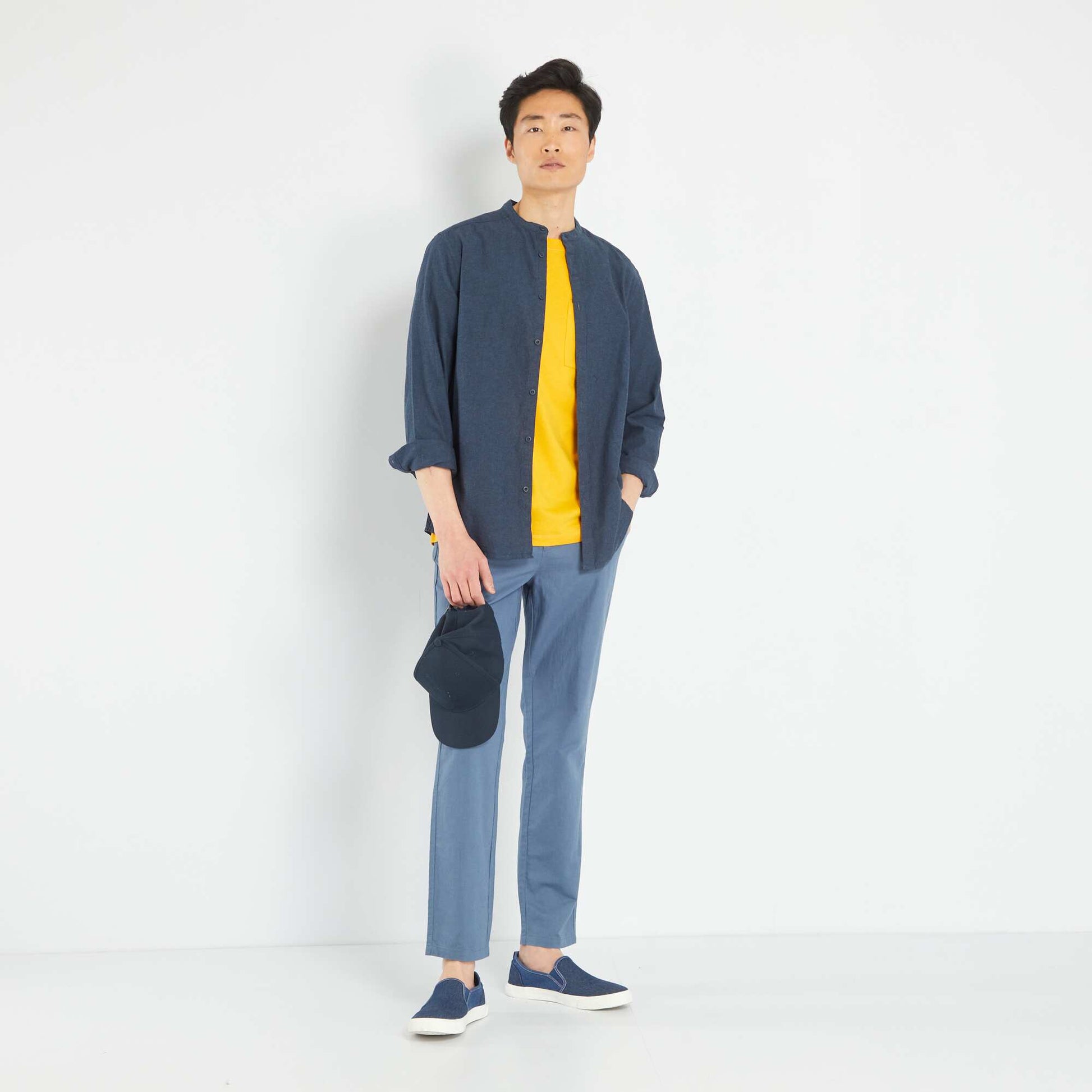 Chemise l g re unie Bleu