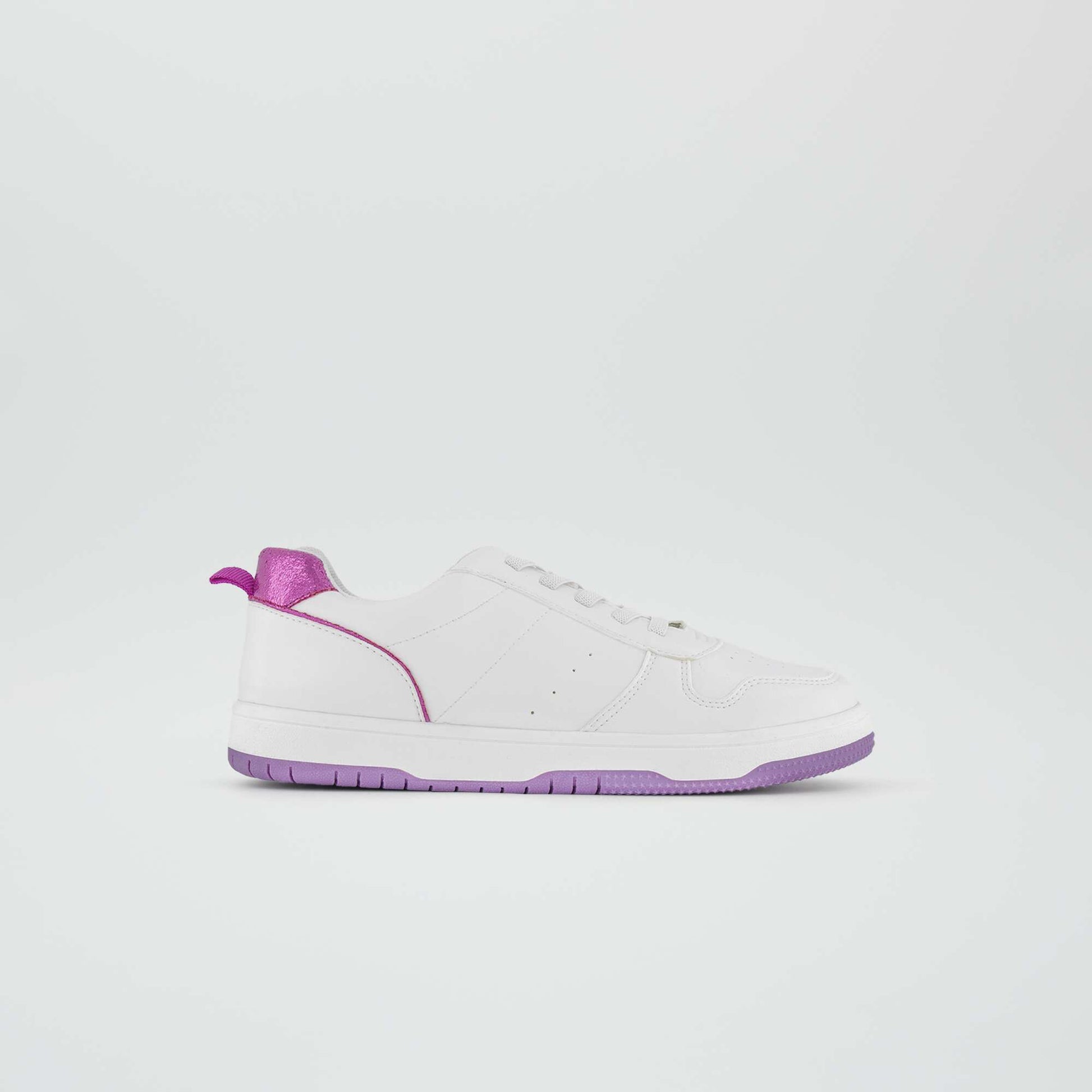 Baskets basses tricolore Blanc/violet