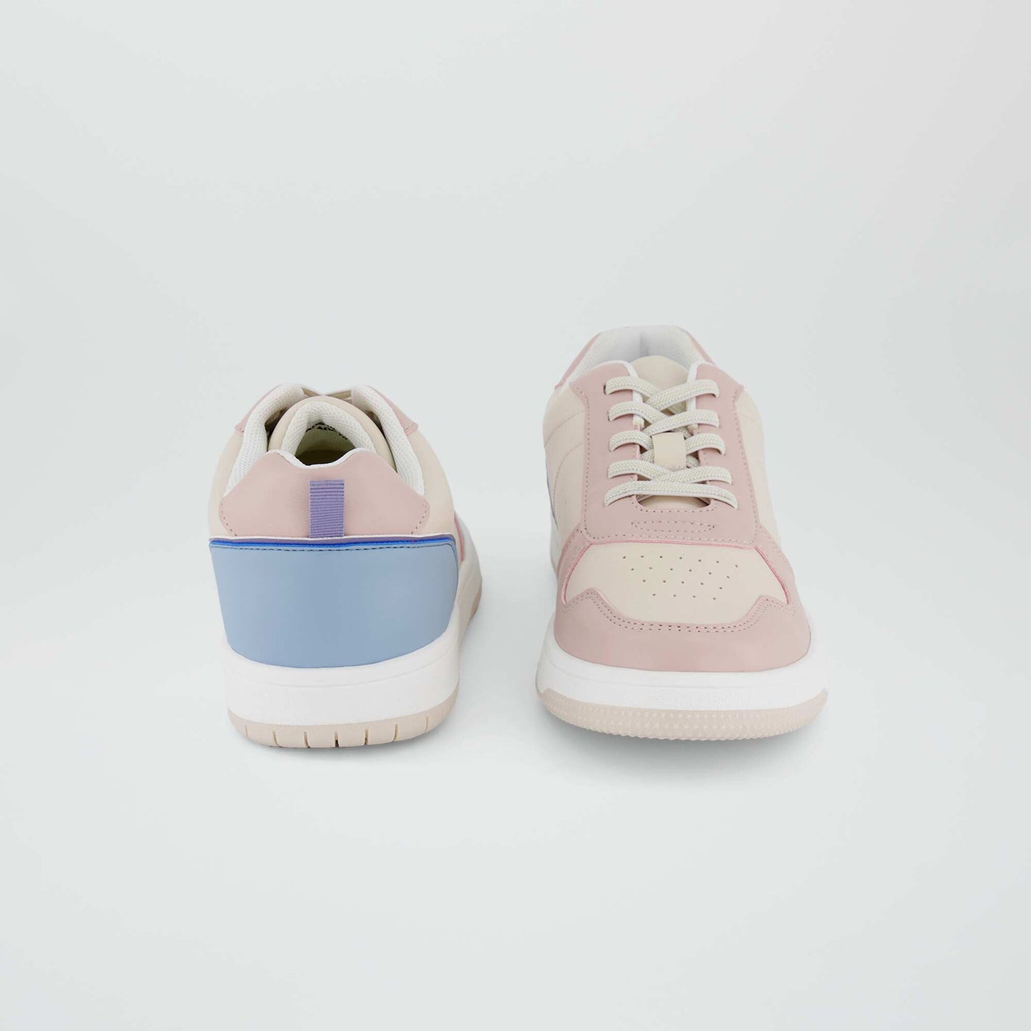 Baskets basses tricolore Rose