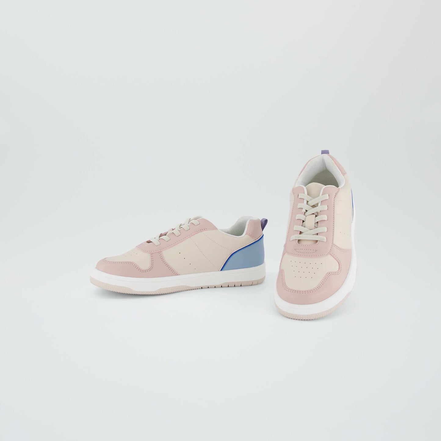 Baskets basses tricolore Rose