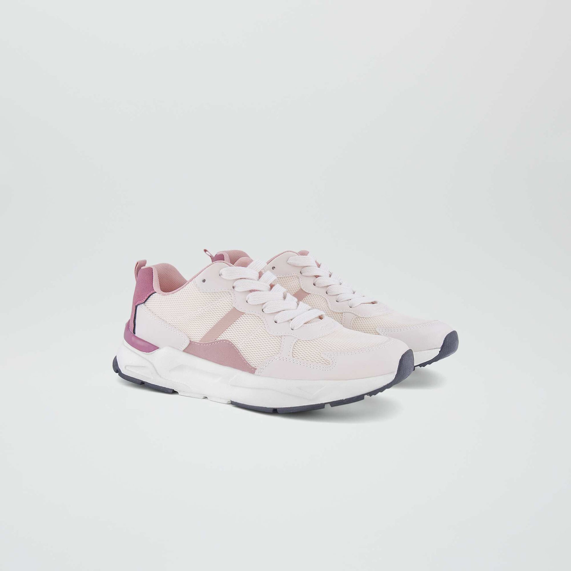 Baskets running tricolore Rose