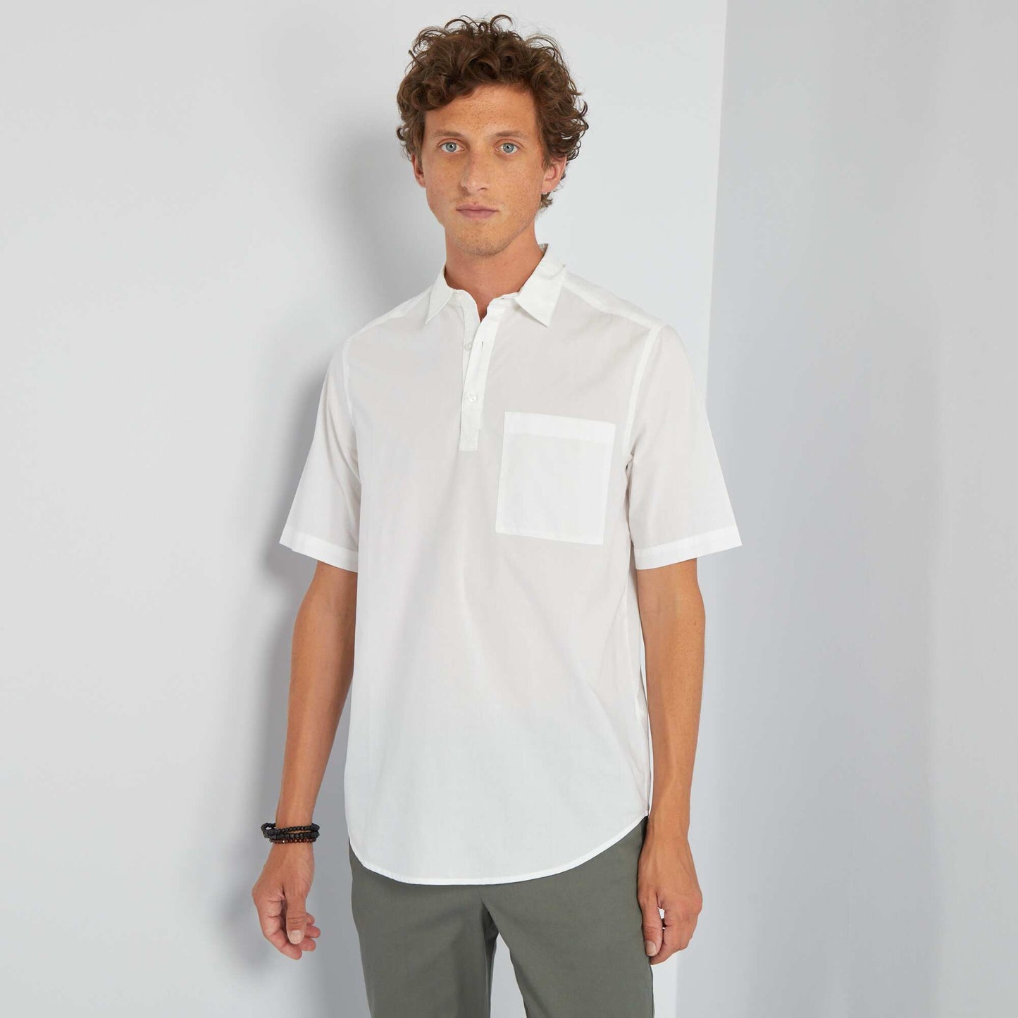 Chemise manches courtes blanc