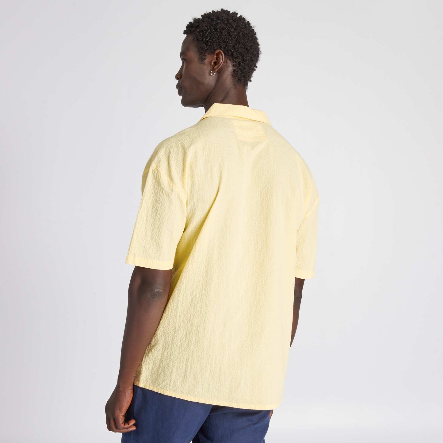 Chemise en tissu gaufr e Jaune