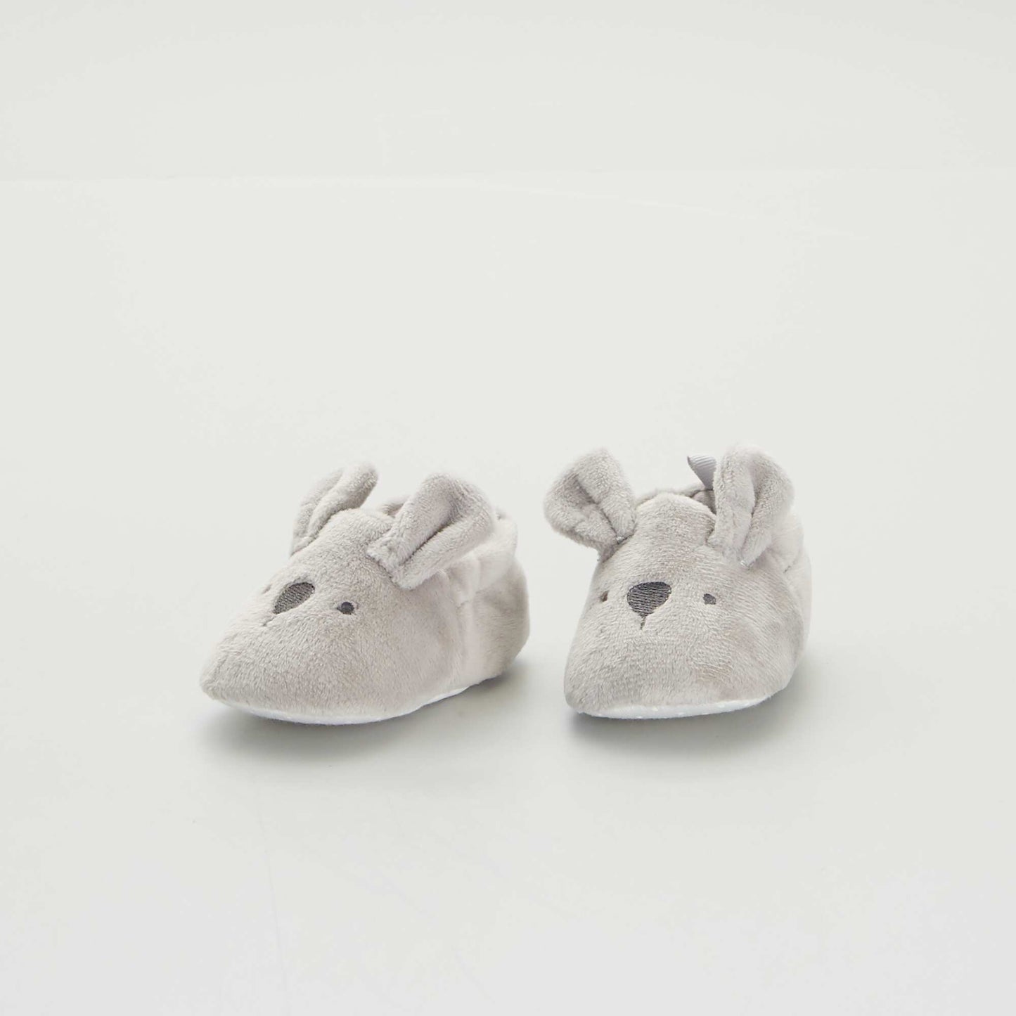 Chaussons b b  en velours gris