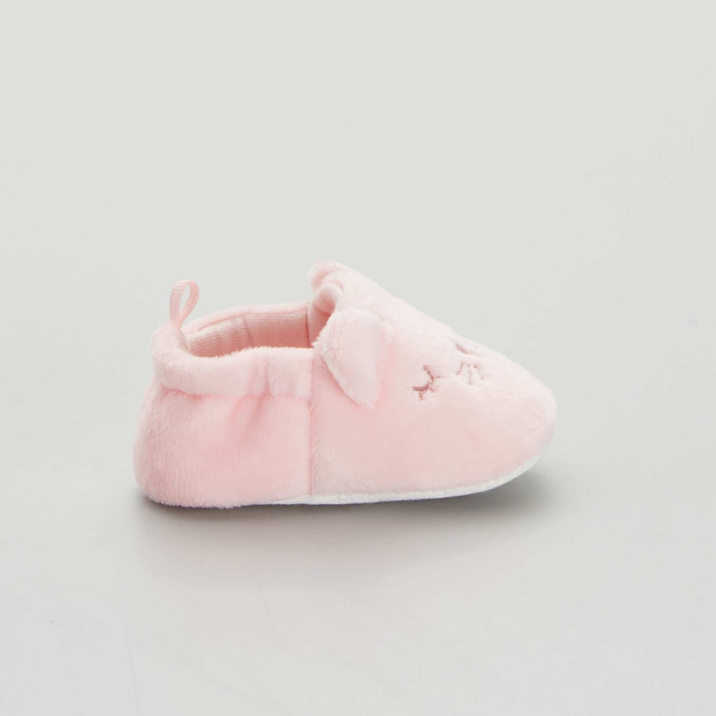 Chaussons b b  en velours Rose