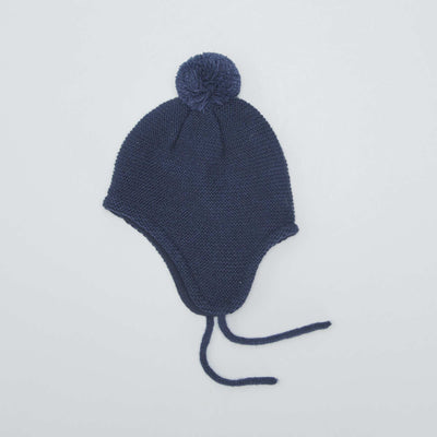 Bonnet p ruvien en tricot Noir