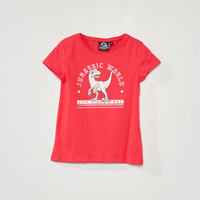 Tee-shirt imprim 'Jurassic Park' Rose