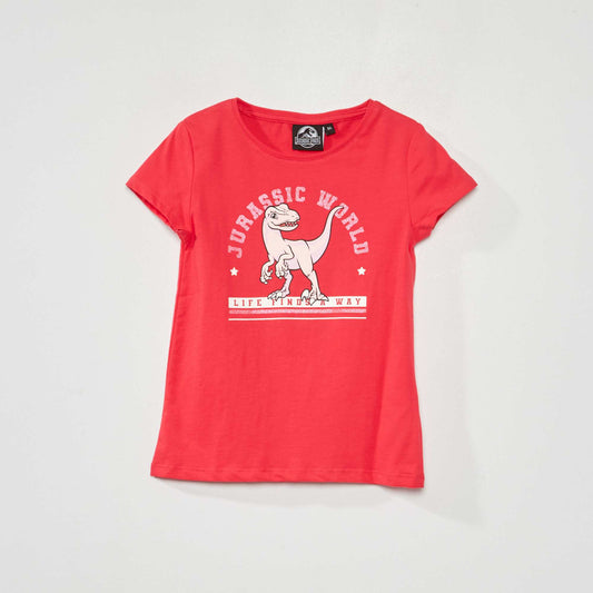 Tee-shirt imprim 'Jurassic Park' Rose
