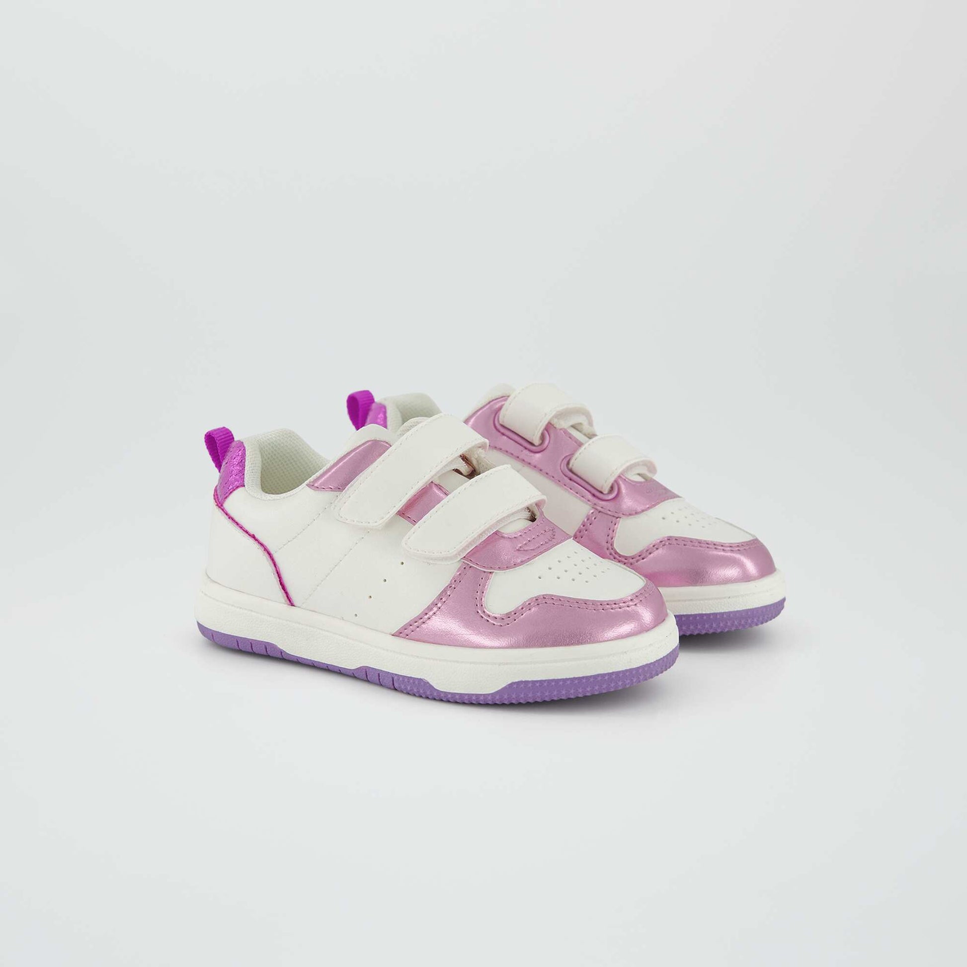 Baskets scratchs tricolore Violet