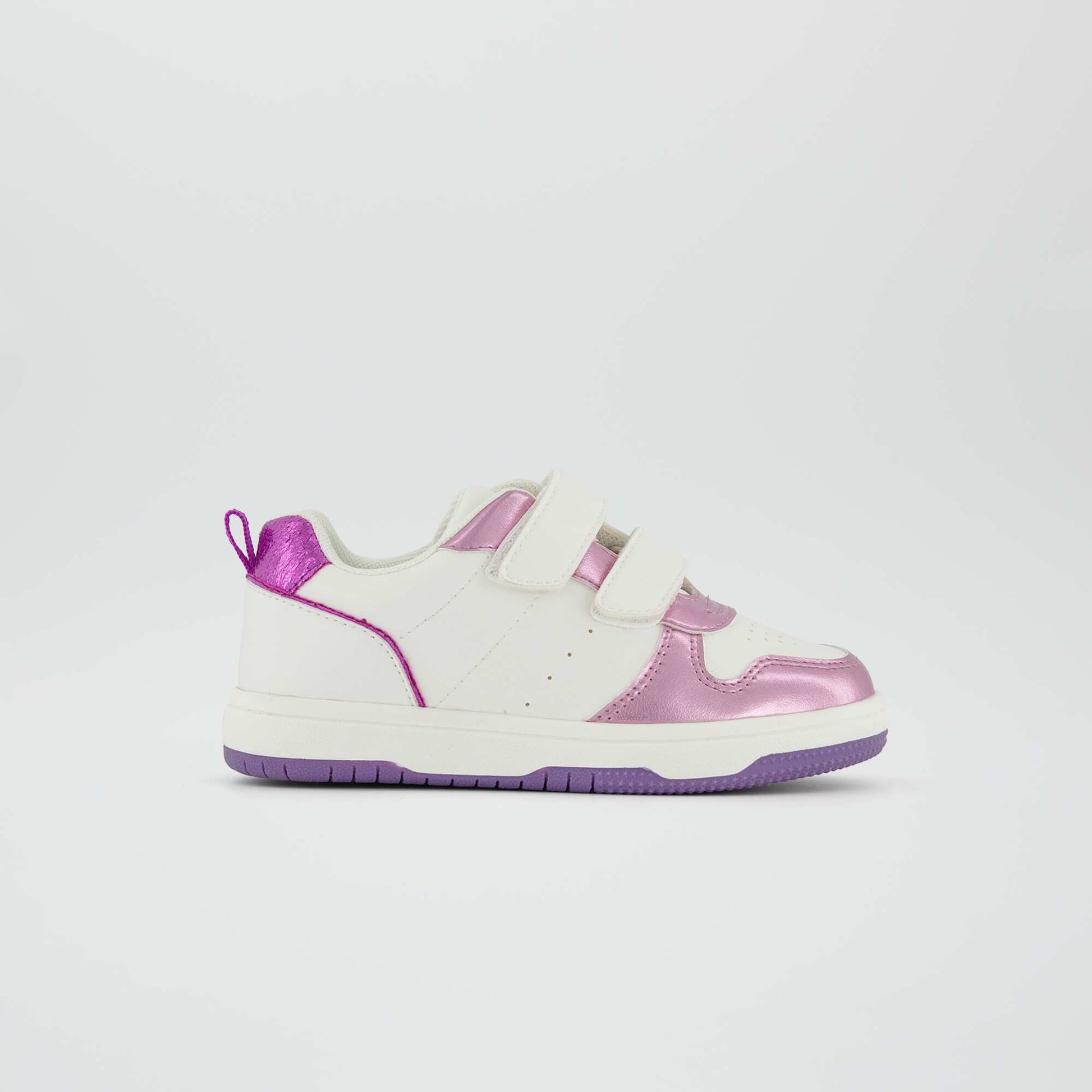 Baskets scratchs tricolore Violet