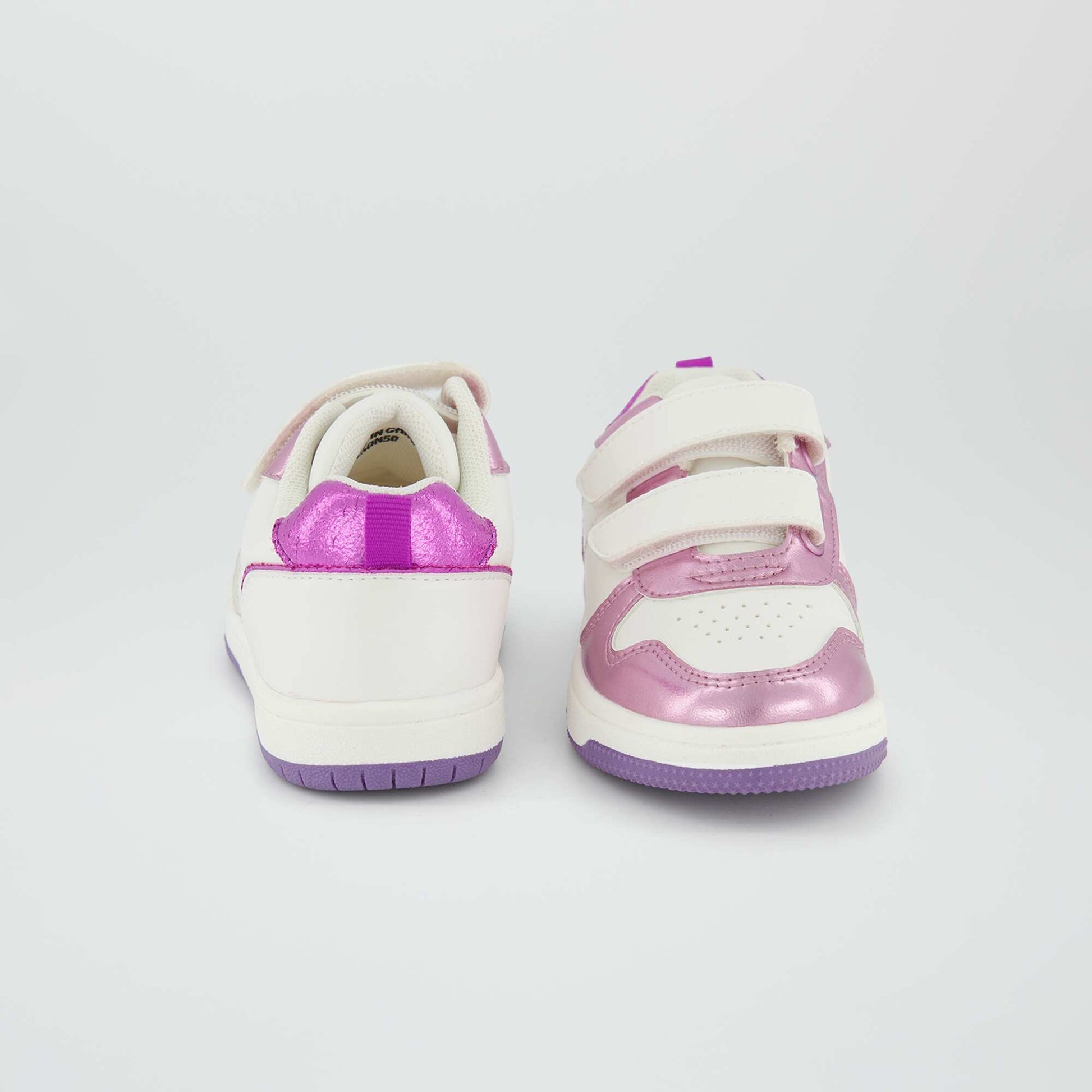 Baskets scratchs tricolore Violet