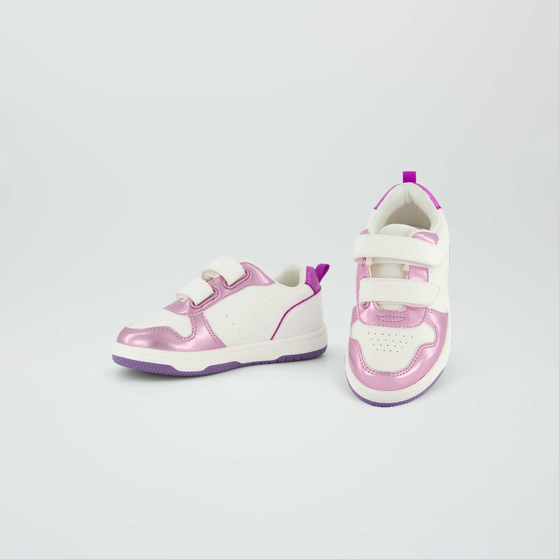 Baskets scratchs tricolore Violet