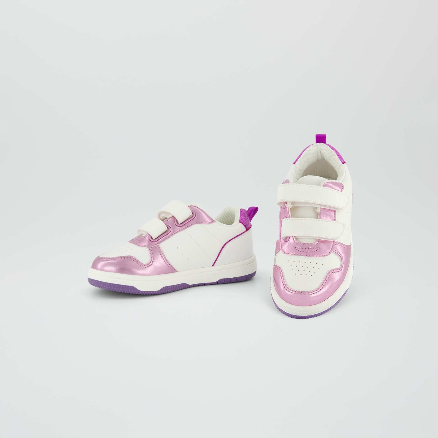 Baskets scratchs tricolore Violet