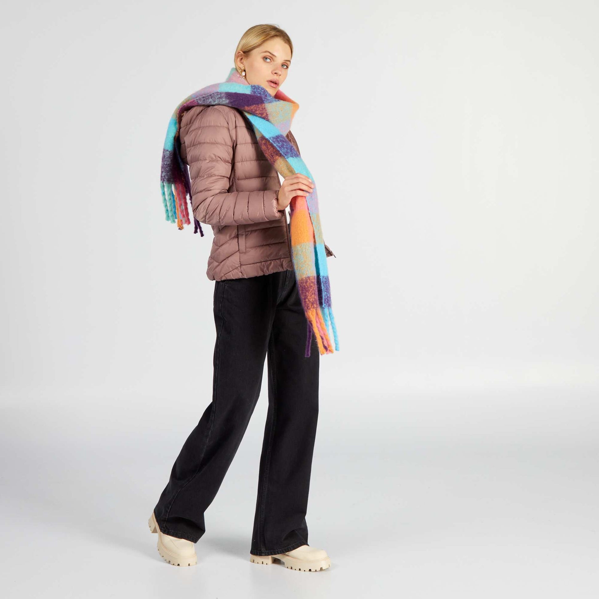 Doudoune matelass e en bouteilles recycl es Mauve