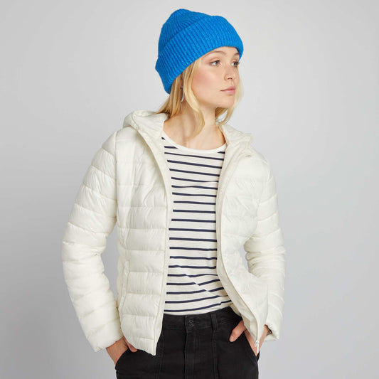 Doudoune matelass e en bouteilles recycl es blanc