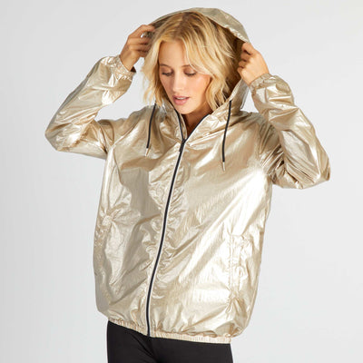 Blouson capuche argent e Jaune