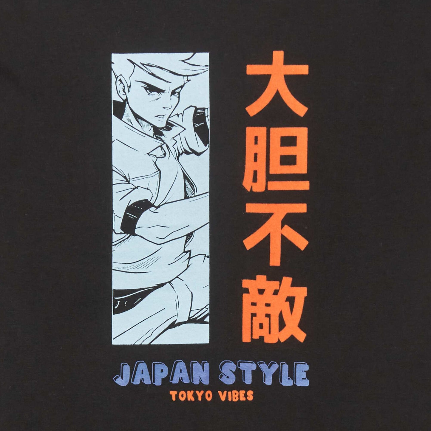 T-shirt imprim 'japon' Noir