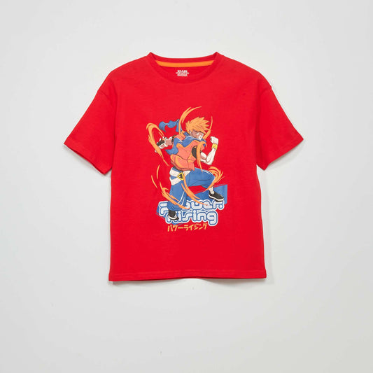 T-shirt imprim 'japon' ROUGE