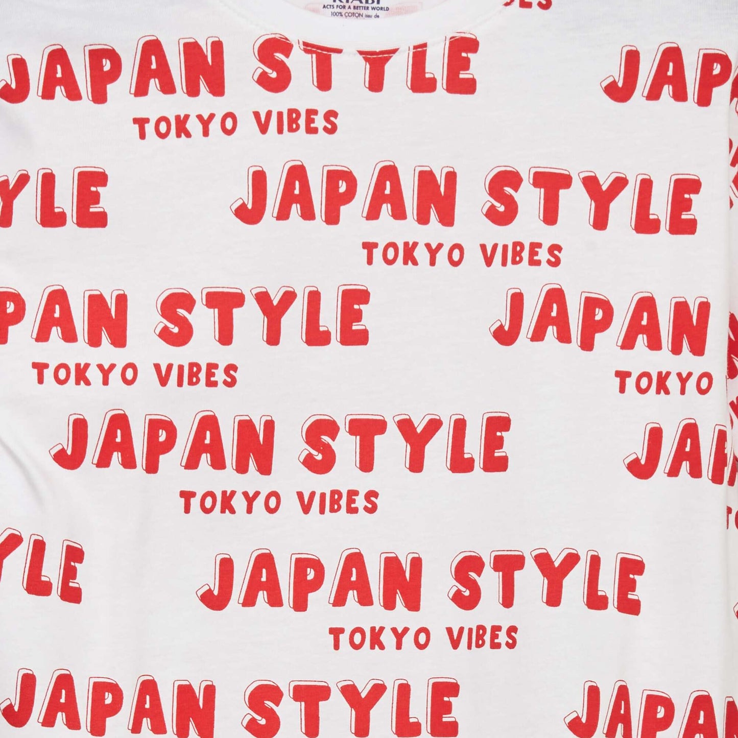 T-shirt imprim 'japon' Rouge