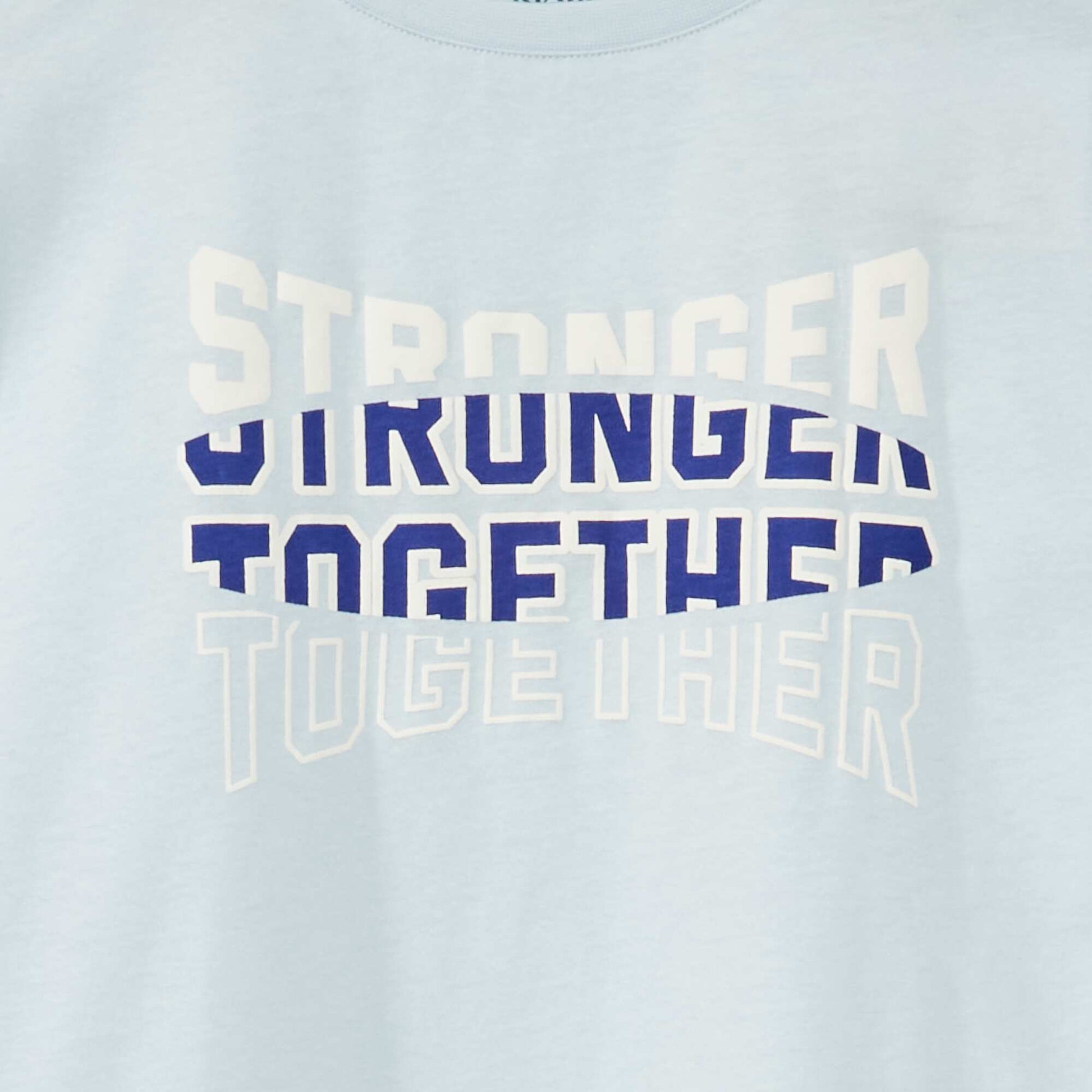 T-shirt avec message Bleu