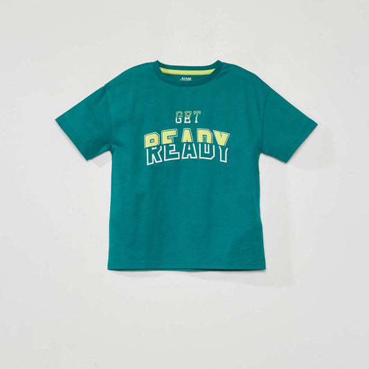 T-shirt avec message Vert