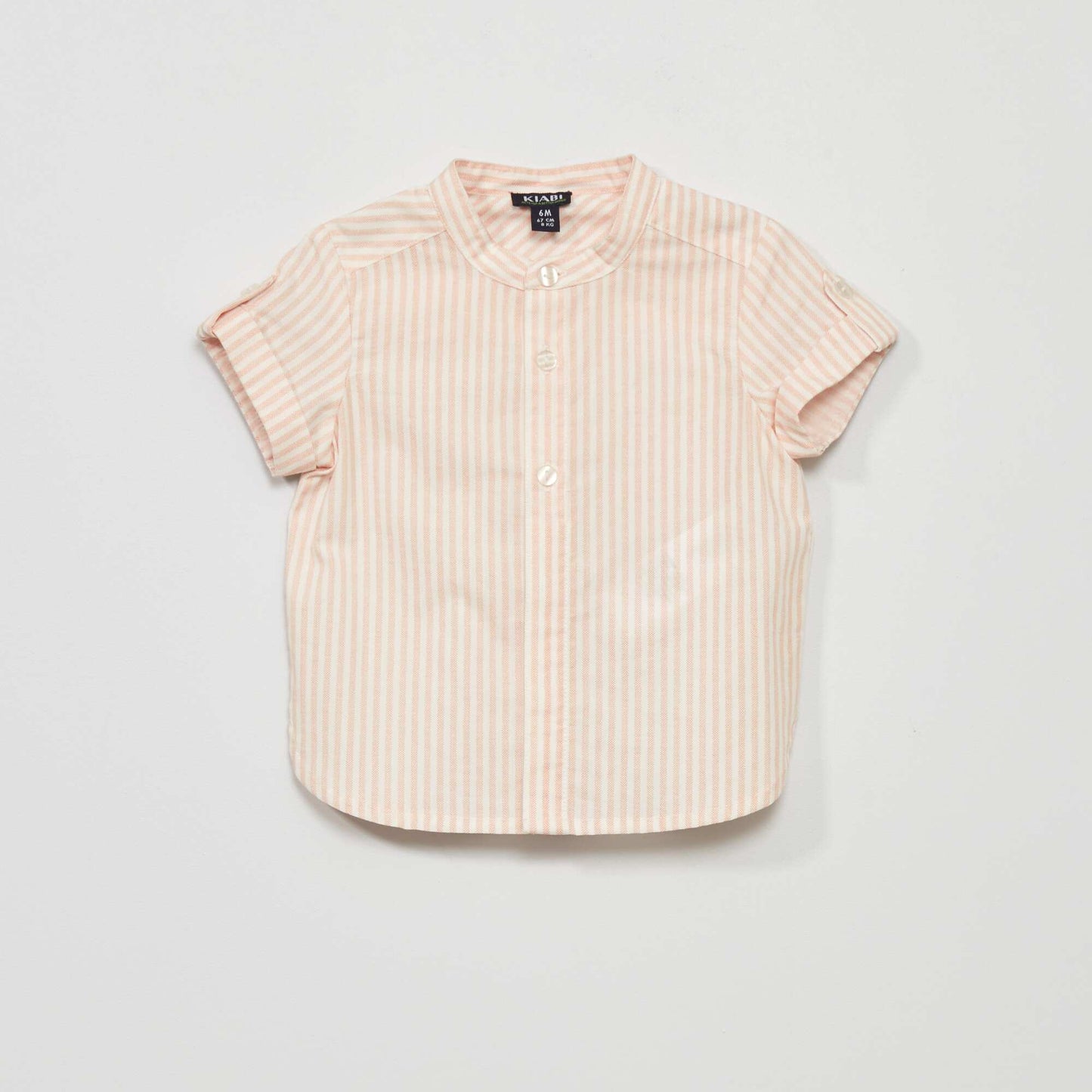 Chemise manches courtes Blanc/rose