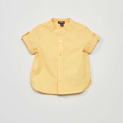 Chemise manches courtes Jaune