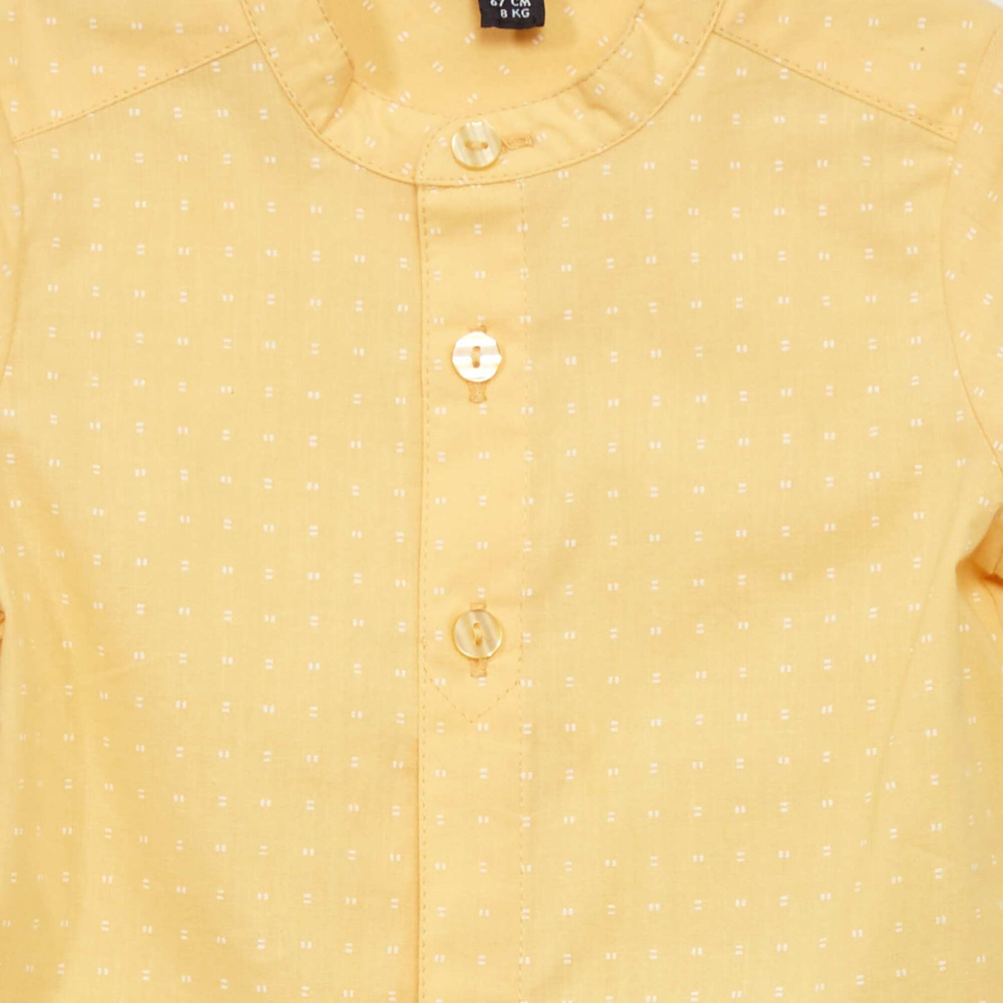 Chemise manches courtes Jaune