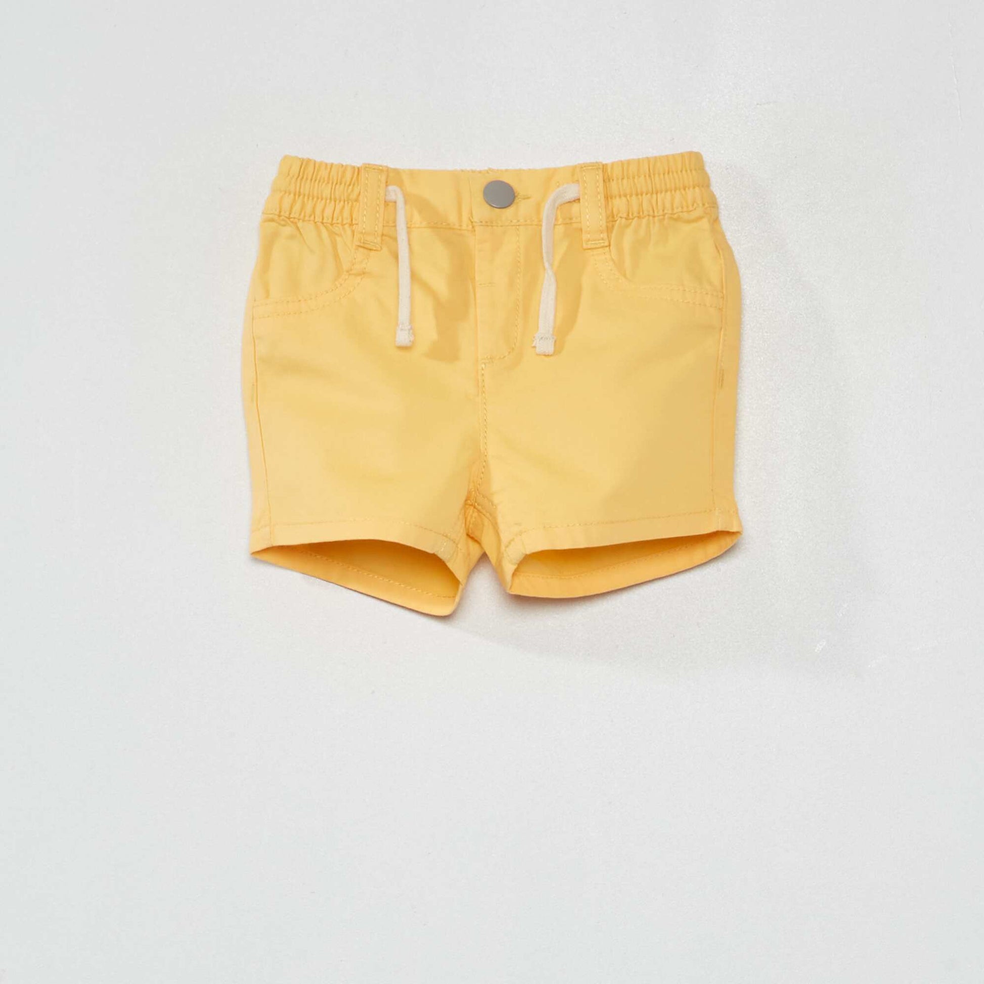 Short en twill de coton Jaune
