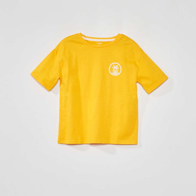 T-shirt manches courtes Jaune