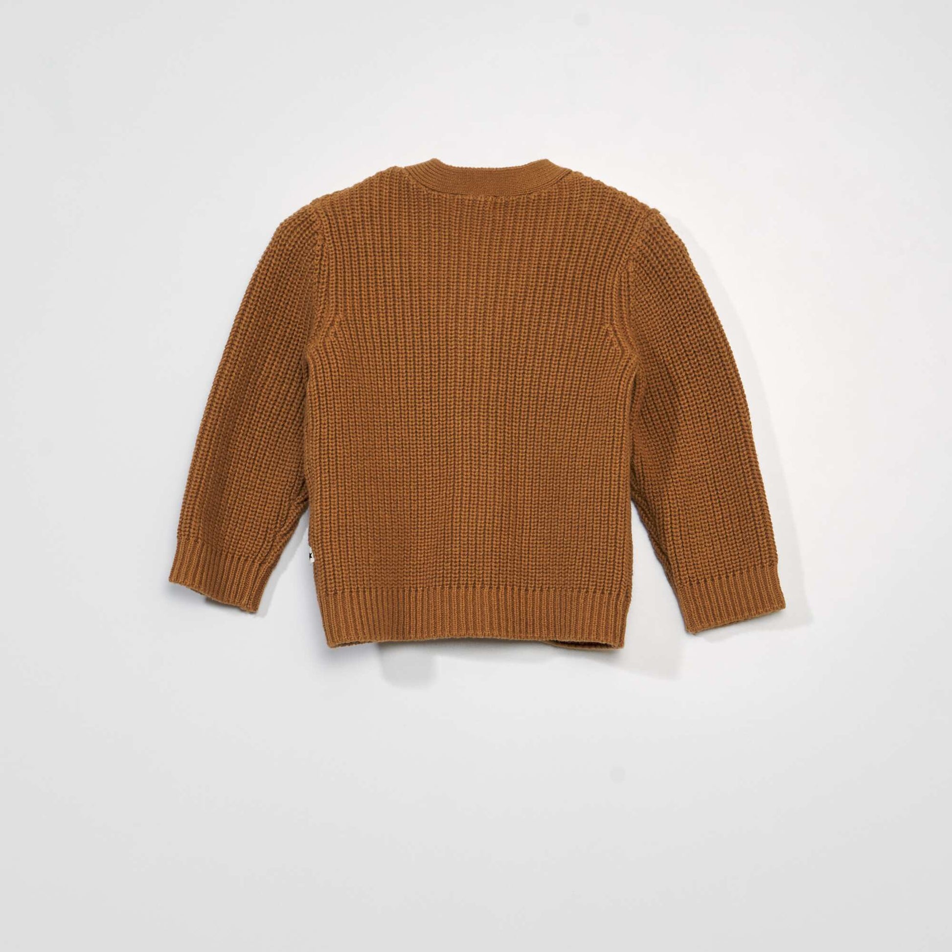 Gilet en maille perl e Brun
